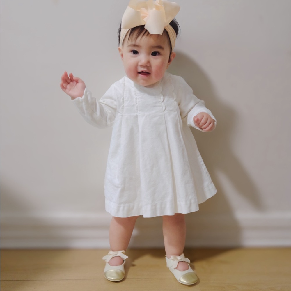 Jacadi Cream Baby Dress